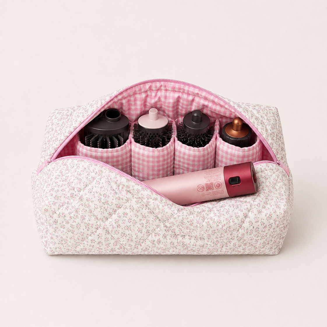 Trousse pour Dyson Airwrap — Fleurs Rosées