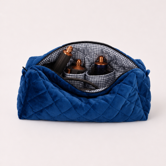 Trousse pour Dyson Airwrap — Bleu Matelassé