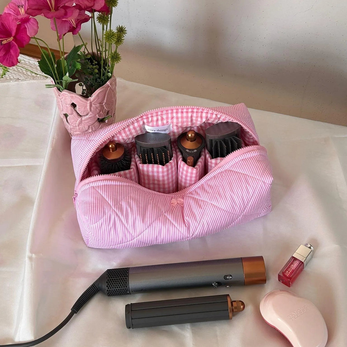 Trousse pour Dyson Airwrap — Rose Rayé